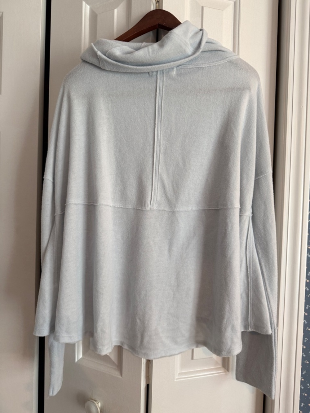 We The Free Pale Blue Oversized Cowl Neck Sweatshirt |‎ Boho Lounge Top | Medium - Picture 9 of 10
